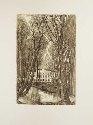 Никиреев Станислав Михайлович. Дом Полторацких в Грузинах. Лист из альбома "Пушкинские места. Торжок"